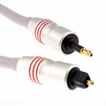PEARL Digital Optical Audio Cable 6mm TOSlink Plug to 3.5mm Lead 2m