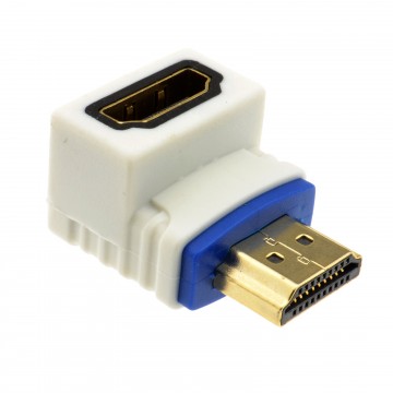 PRO HDMI 2.0 Right Angle Adapter Socket to Plug High Speed 90 Degree
