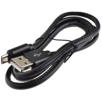 Leather USB 2.0 A To MICRO B Android Phone FAST CHARGE Cable 22AWG 1m