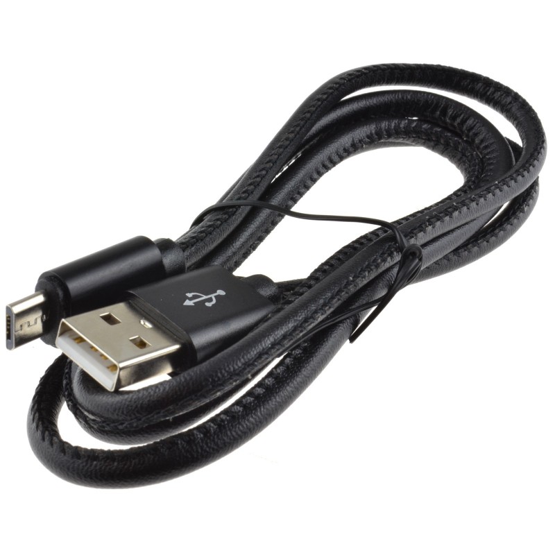Leather USB 2.0 A To MICRO B Android Phone FAST CHARGE Cable 22AWG 1m Leather USB 2.0 A To MICRO B Android Phone FAST CHARGE Cable 22AWG 1m