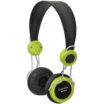 Childrens/Classroom Smaller Headphones with Mic 3.5mm Jack Green