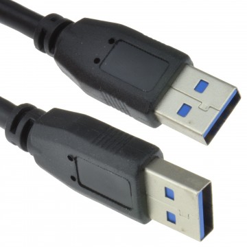 USB 3.0 SuperSpeed A to A SHIELDED High-Speed BLACK Cable 3m
