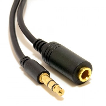 Slimline PRO 3.5mm Jack to Stereo Jack Socket Headphone Extension Cable   0.3m