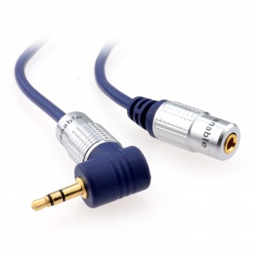 PURE Right Angle 90 Degree 3.5mm Jack to Socket Headphone Extension Cable  5m