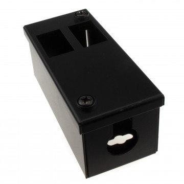 GOP/POD Metal Box with Vertical Cut-Outs for 2 x 6C Outlets and 25mm Cable Entry