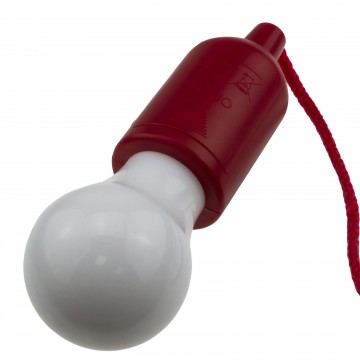 Battery Powered LED Light Bulb 50 Lumens Sheds Tents Cupboards Red