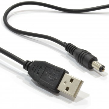 USB to DC Power Cable - USB 2.0 for 2.1mm x 5.5mm 5v 2A 2000mA 1m