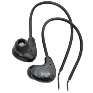 Dual Drive In Ear Monitor Headphones with built in Microphone Black