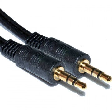 3.5mm Stereo Jack to Jack Audio Cable Lead Gold  7.5m