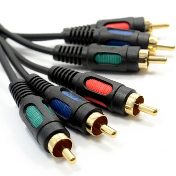 Component Video RGB YUV 3 Phonos To 3 RCA Phono Cable Lead  3m