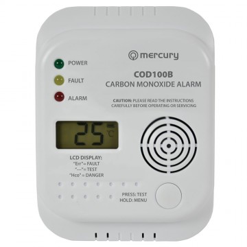 Mercury Carbon Monoxide House Office Alarm with LCD Display