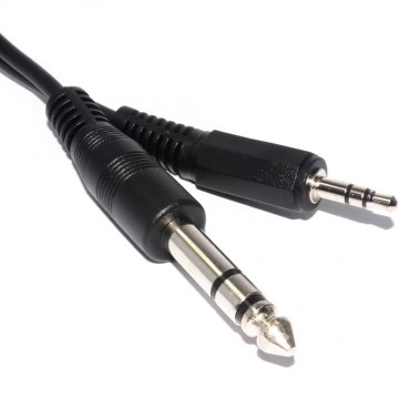 6.35mm Stereo Jack Plug to 2.5mm Stereo Jack Plug 1.8m