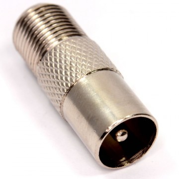 F Type Screw Connector Socket to RF Coax Aerial Male Adapter