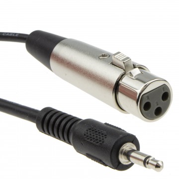 3.5mm Mono Jack (PC/Laptop) to XLR Female (Mixer/Speaker) Cable 2m
