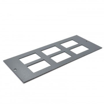 6 Way Data Plate 6C Cut Outs for Cavity Floor Box 06298