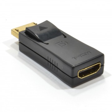 DisplayPort Male Locking Plug to HDMI Female Socket Converter Adapter