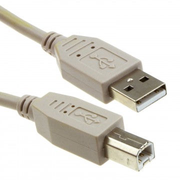 USB 2.0 High Speed Cable Printer Lead A to B 3m BEIGE
