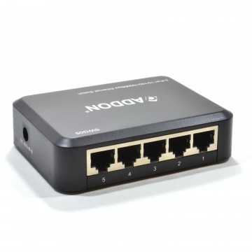 Addon 5 Port Mbps Gigabit Desktop RJ45 Ethernet Network Switch UK PSU