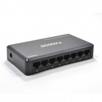Addon 8 Port Mbps 10/100 Desktop RJ45 Ethernet Network Switch UK PSU