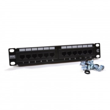 Cat6 10 inch Patch Panel 12 Port Rack Mountable MINI SOHO