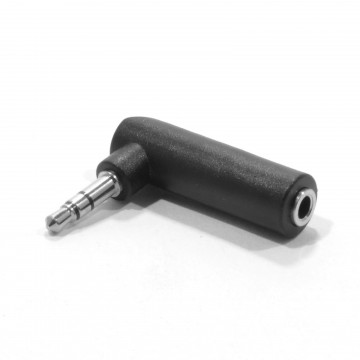 3.5mm Stereo Jack Socket to 3.5mm Jack Plug Right Angle Adapter