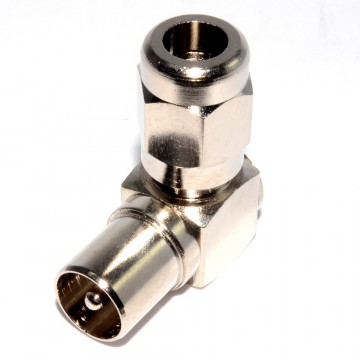 Right Angled Pal TV Coaxial Connector Plug for RG6 Coax RF Cable