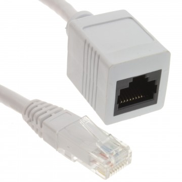 Network CAT6 UTP Ethernet RJ45 Extension Male/Female Cable White  3m