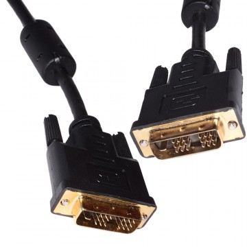 DVI-D Digital Monitor PC 18+1 pin Male to Male Cable Lead 1m GOLD