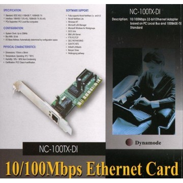 Dynamode PCI Ethernet LAN Internal Card 10/100
