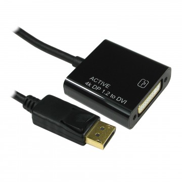 DisplayPort to DVI Socket Cable Active Adapter UHD 4K x 2K 3D TV