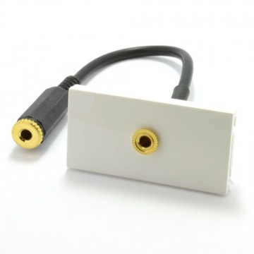 Ready Made Faceplate Module 3.5mm Stereo Jack Panel Mount Stub 15cm