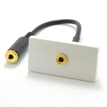 Ready Made Faceplate Module 3.5mm Stereo Jack Panel Mount Stub 15cm