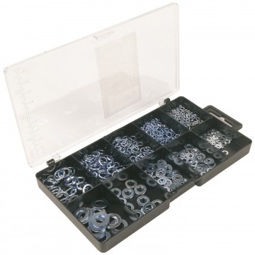 Washers - Locking/Lock and Spring 3mm/4mm/5mm/6mm/8mm [500 Piece Set]