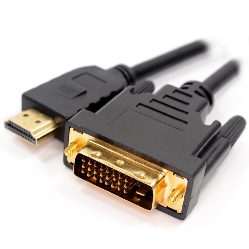 1m 2m 3m HDMI Male to DVI-D 24+1 Digital Cable Lead Display Video Converter UK 