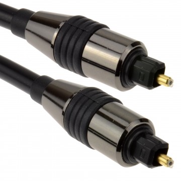 PRO Chrome TOS Link TOSLink Optical Digital Audio Cable 6mm Lead   0.5m