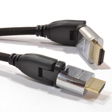 Braided Swivel Rotate HDMI Cable 4k 2k Supports 3D ARC & Ethernet 1m