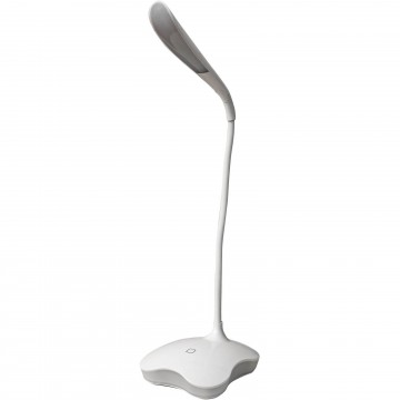 USB or Battery Powered LED Desk Lamp Flexible Neck with Nightlight One Touch