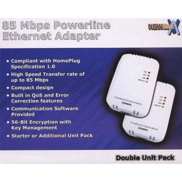 Newlink PowerLine LAN Ethernet Homeplug Adapter 85Mbps DUAL