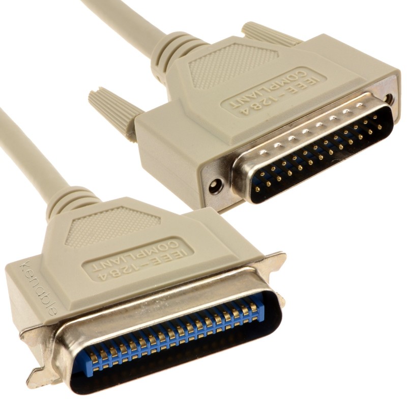 IEEE1284 Printer Cable - 25 pin Male to 36 pin Centronic Male- 2m
