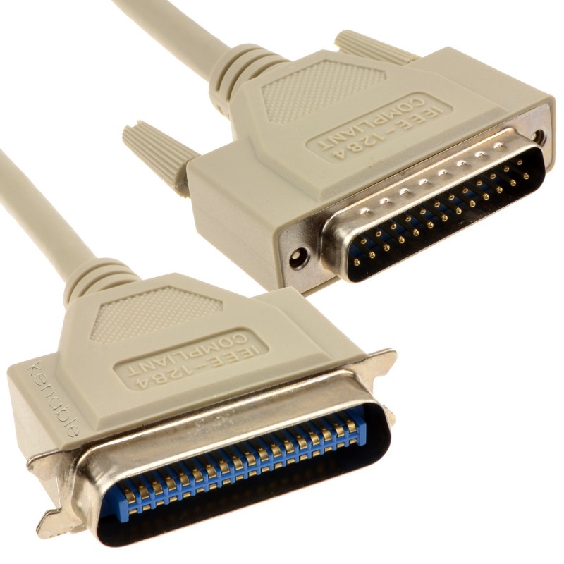 IEEE1284 Printer Cable - 25 pin Male to 36 pin Centronic Male- 2m IEEE1284 Printer Cable - 25 pin Male to 36 pin Centronic Male- 2m