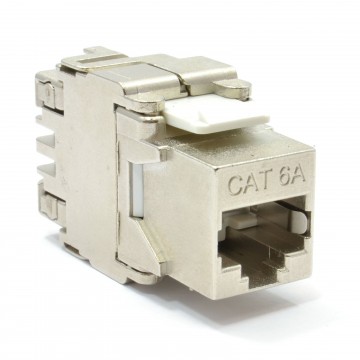 ToolLess Cat6A FTP Shielded Keystone Jack Connector for Load Bar Patch Panel