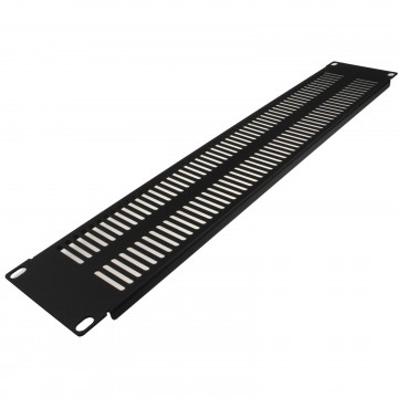 Blanking Plate Extra Vented 2U for Comms Data Cabinet Rack 19 inch Black