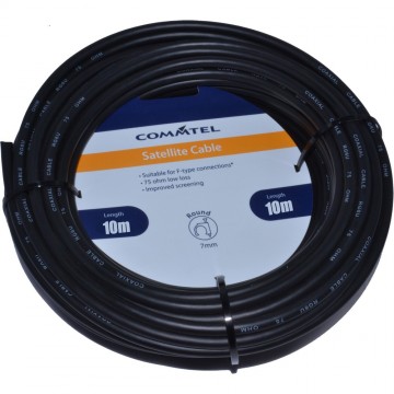 RG6-U Freeview HD TV Aerial / Satellite Sky Coax Cable Wire  10m Black