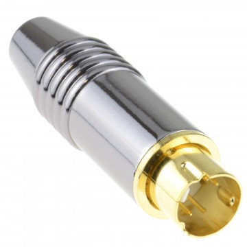 HQ Gold Plated S-Video SVHS Metal Plug 4 pin Mini-DIN Solder