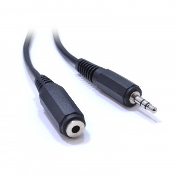 3.5mm Stereo Jack Plug to Socket Extension SINGLE Screened Cable  2m