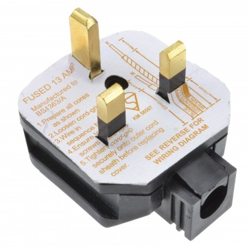 Permaplug 13 Amp 230V UK 3 Pin Heavy Duty Rubber Body Rewirable Plug