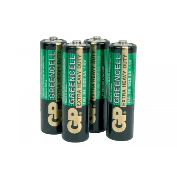 GP Greencell Heavy Duty Zinc Chloride Low Drain AA LR06 Battery [4 Pack]