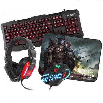 Nemesis Kane Pro Edition USB Gaming Mouse & Mat Keyboard & Headset