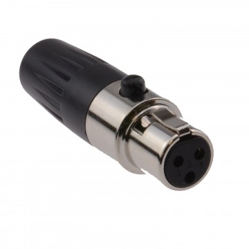 Mini XLR Socket Connector For 5mm Cables Solder End Adapter