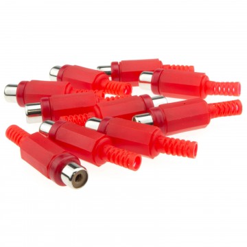 Phono RCA Female Socket Solder Termination Red [10 Pack]